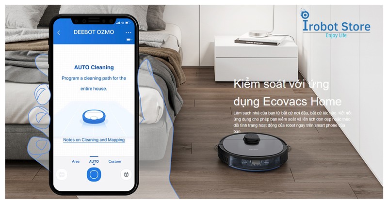 Hướng dẫn cài đặt, kết nối điện thoại ios, android với robot Ecovacs Deebot quốc tế mới nhất 2020