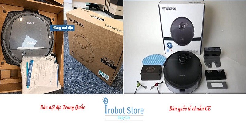 Phân biệt robot hút bụi nội địa và bản CE chuẩn Âu