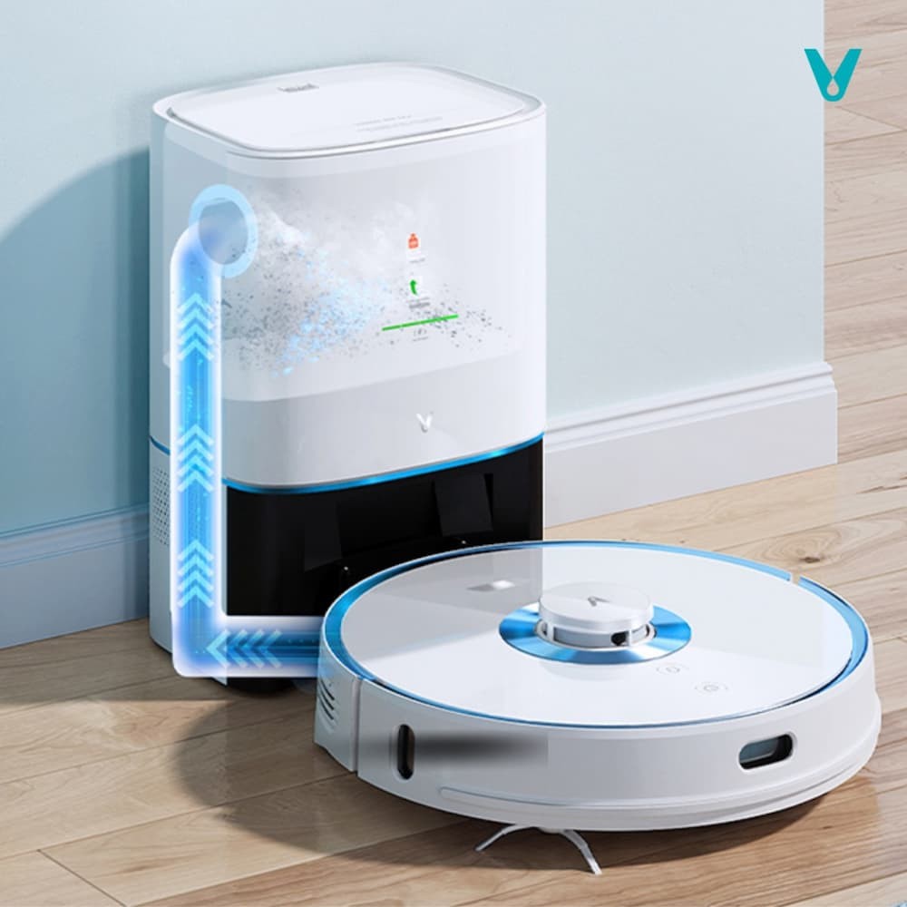 Robot hút bụi Viomi Alpha UV S9 làm việc với chế độ khép kín 5 trong 1