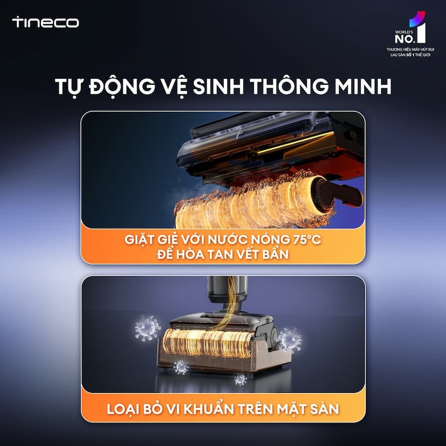 Tính năng nổi bật Máy hút bụi lau nhà Tineco FLOOR ONE S7 Stretch Steam