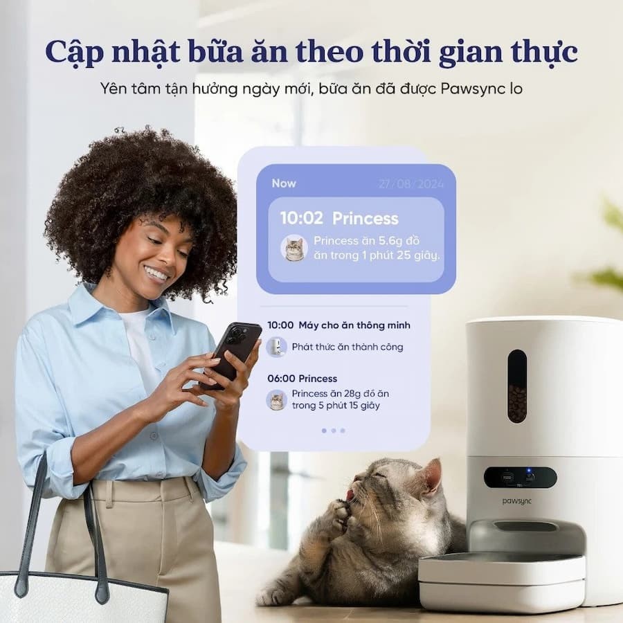 Máy cho chó mèo ăn thông minh Pawsync