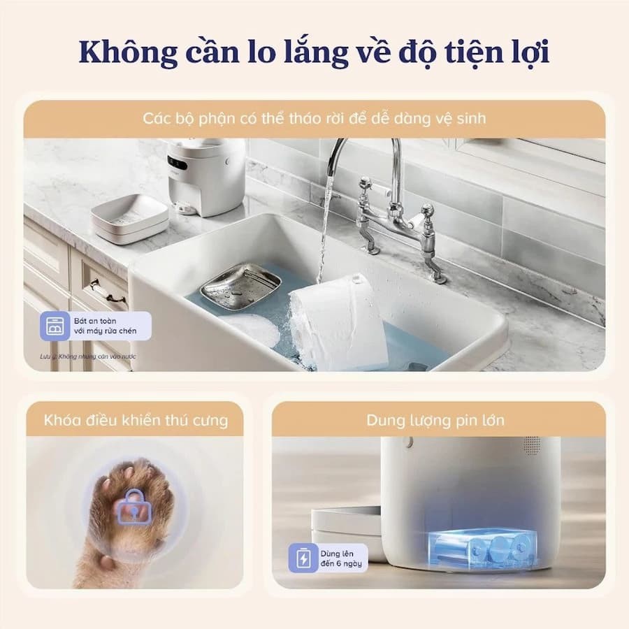 Điểm nổi bật Máy cho chó mèo ăn thông minh Pawsync
