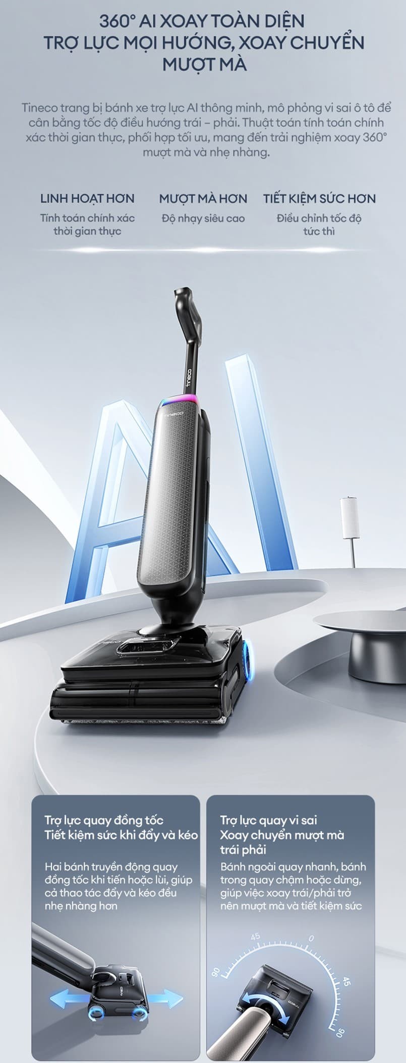 Vì sao nên mua máy hút bụi lau sàn khô ướt Tineco Floor One S9 Artist Steam Pro?