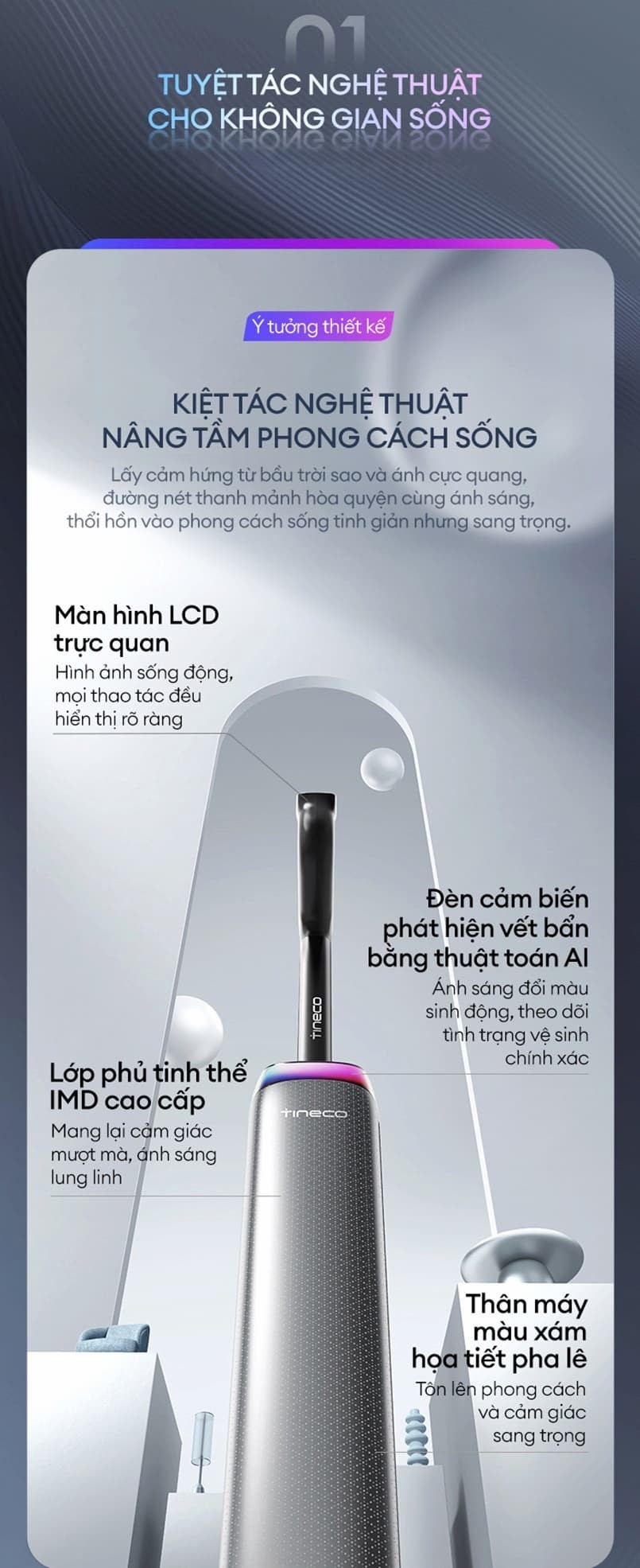 Máy hút bụi lau sàn khô ướt Tineco Floor One S9 Artist Steam Pro
