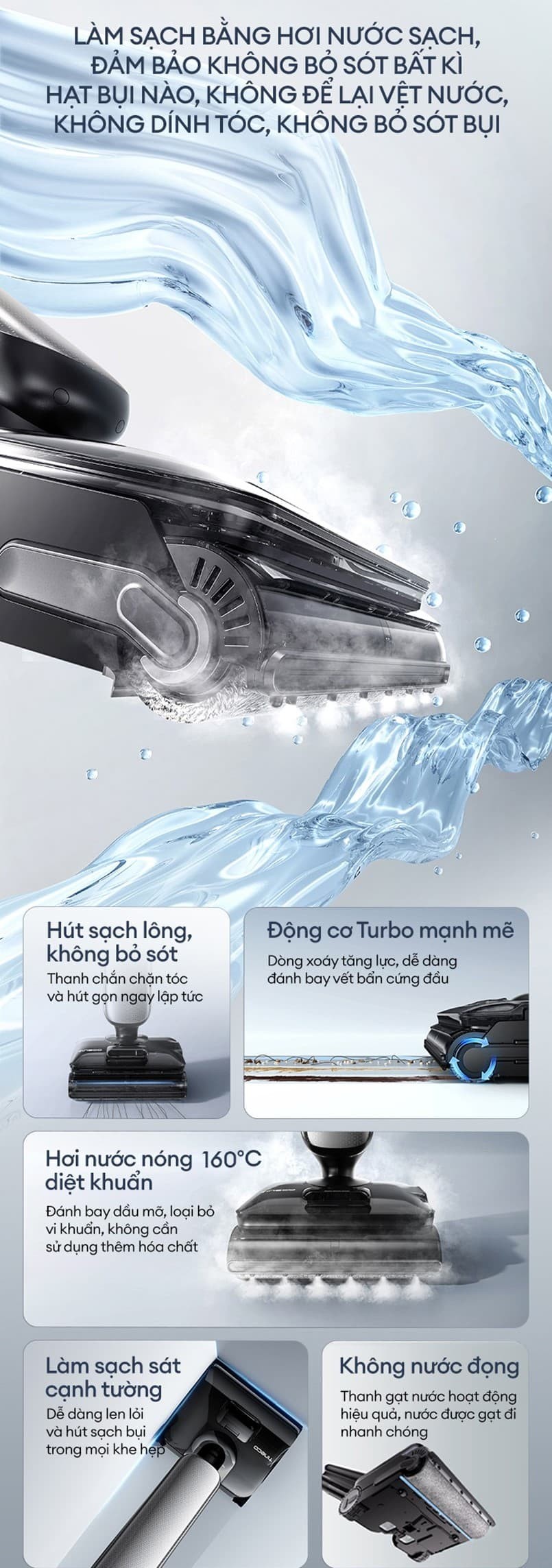 Vì sao nên mua máy hút bụi lau sàn khô ướt Tineco Floor One S9 Artist Steam Pro?