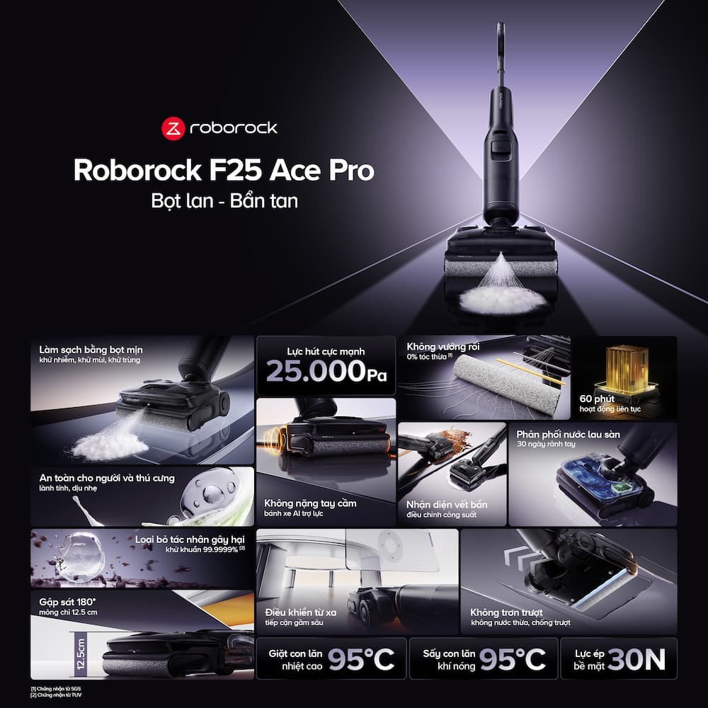 Máy hút bụi lau nhà cầm tay Roborock F25 ACE Pro