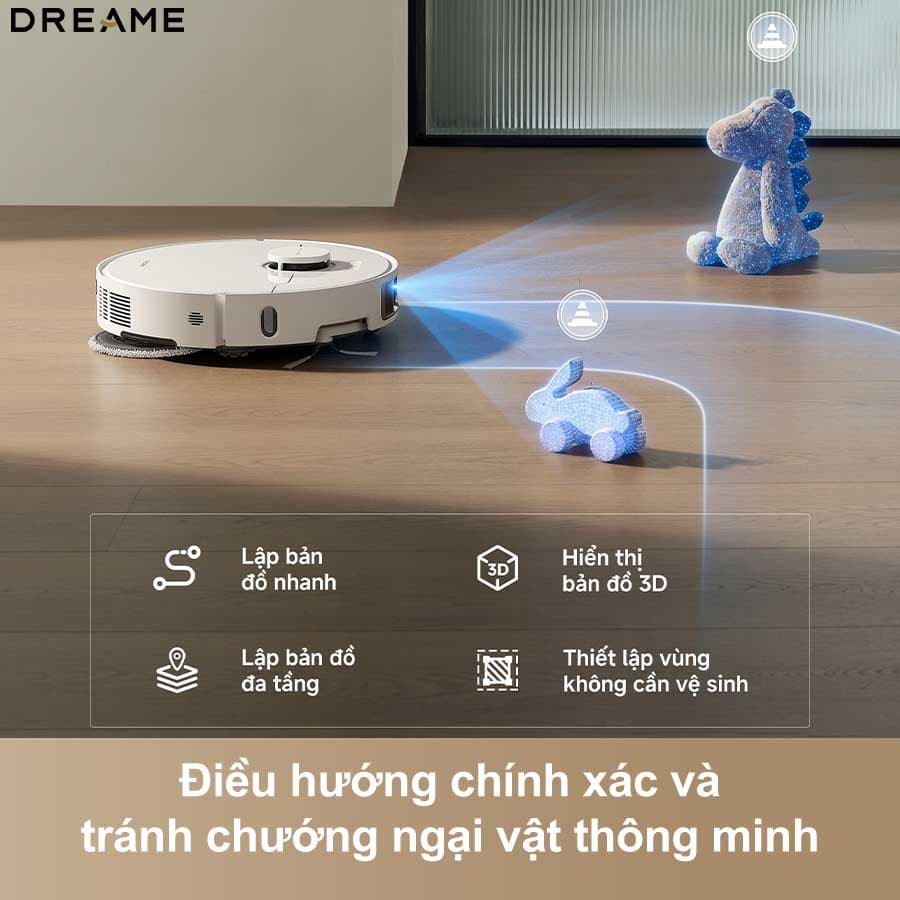 Robot hút bụi lau sàn Dreame L10s Ultra gen 3 Tính Năng Thông Minh và Bảo Vệ Thảm