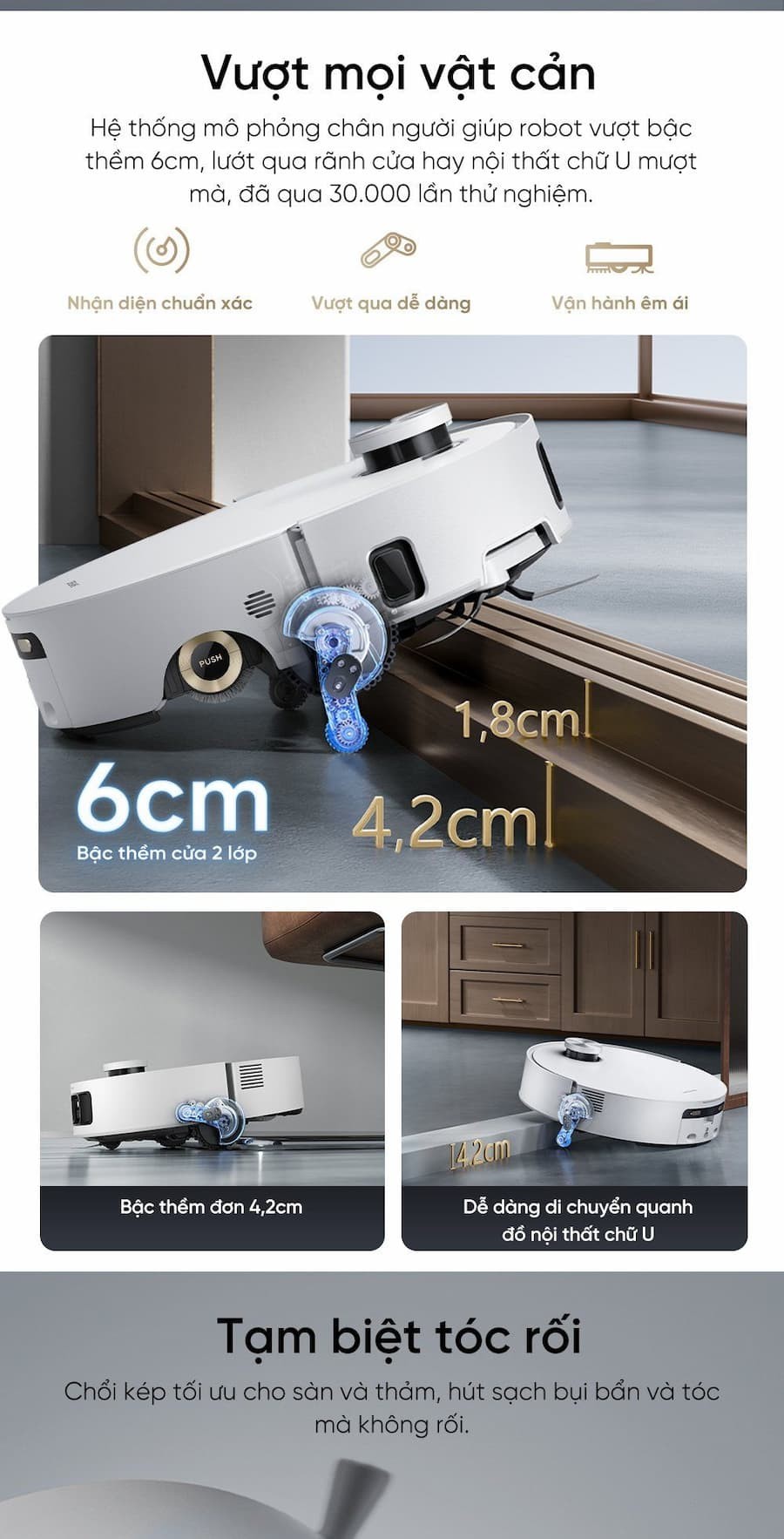 Điểm nổi bật Robot hút bụi lau sàn chuyên dụng Dreame Aqua10 Roller