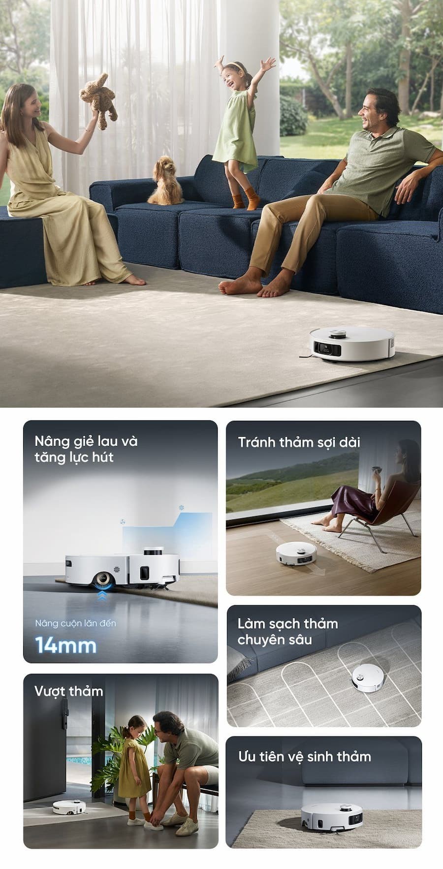 Điểm nổi bật Robot hút bụi lau sàn chuyên dụng Dreame Aqua10 Roller