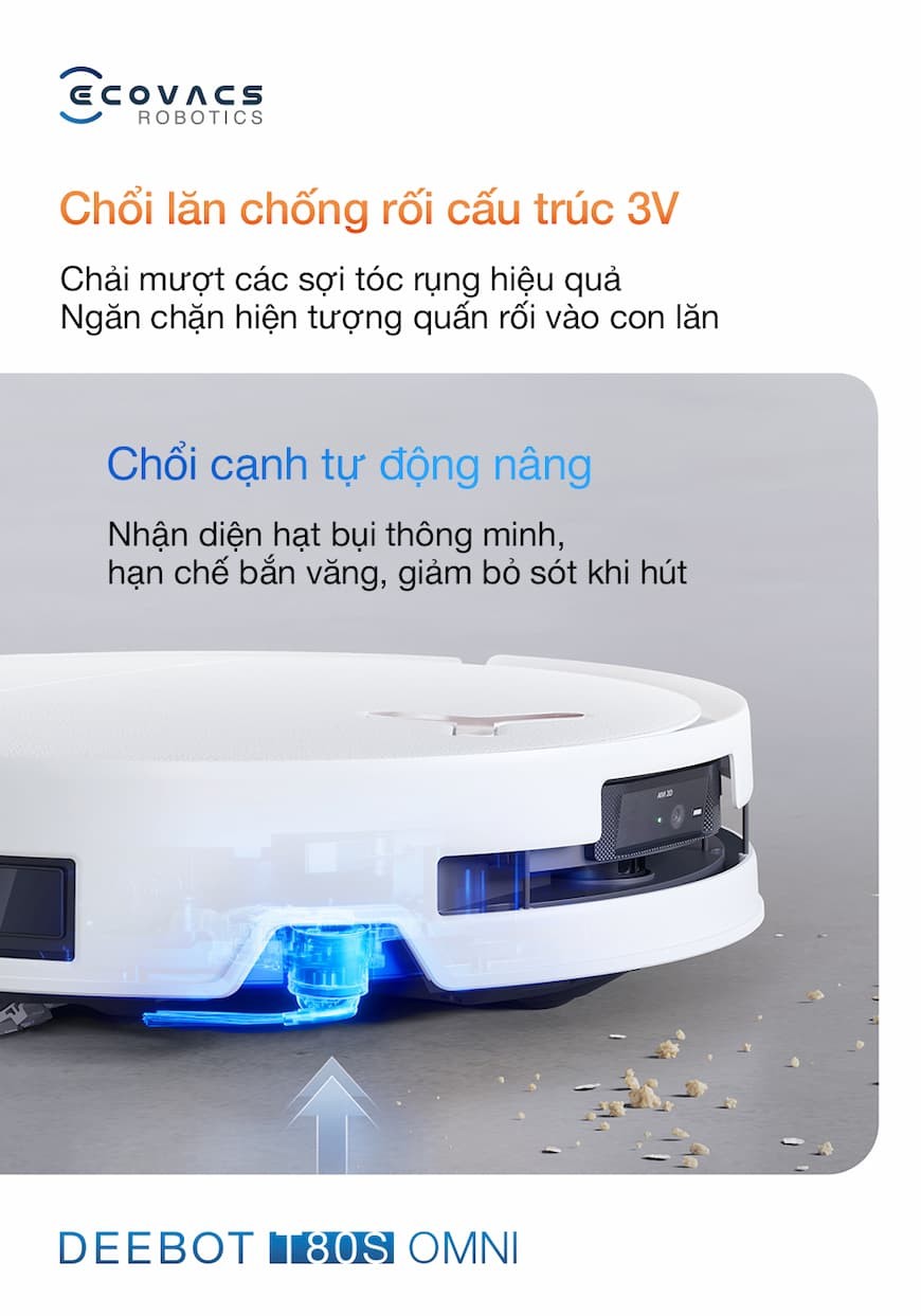 Ưu điểm nổi bật của robot hút bụi lau nhà Ecovacs Deebot T80S Omni
