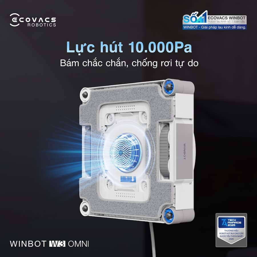 Robot lau kính Ecovacs Winbot W3 Omni 5