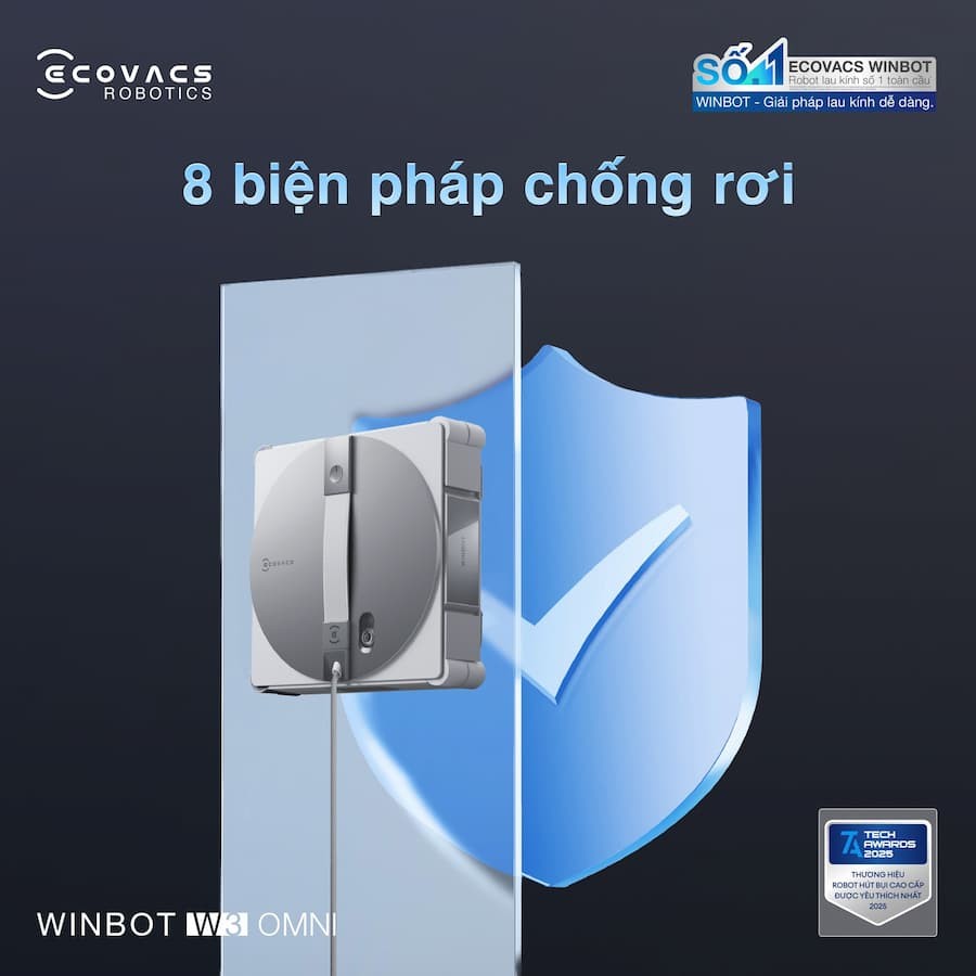 Robot lau kính Ecovacs Winbot W3 Omni 6