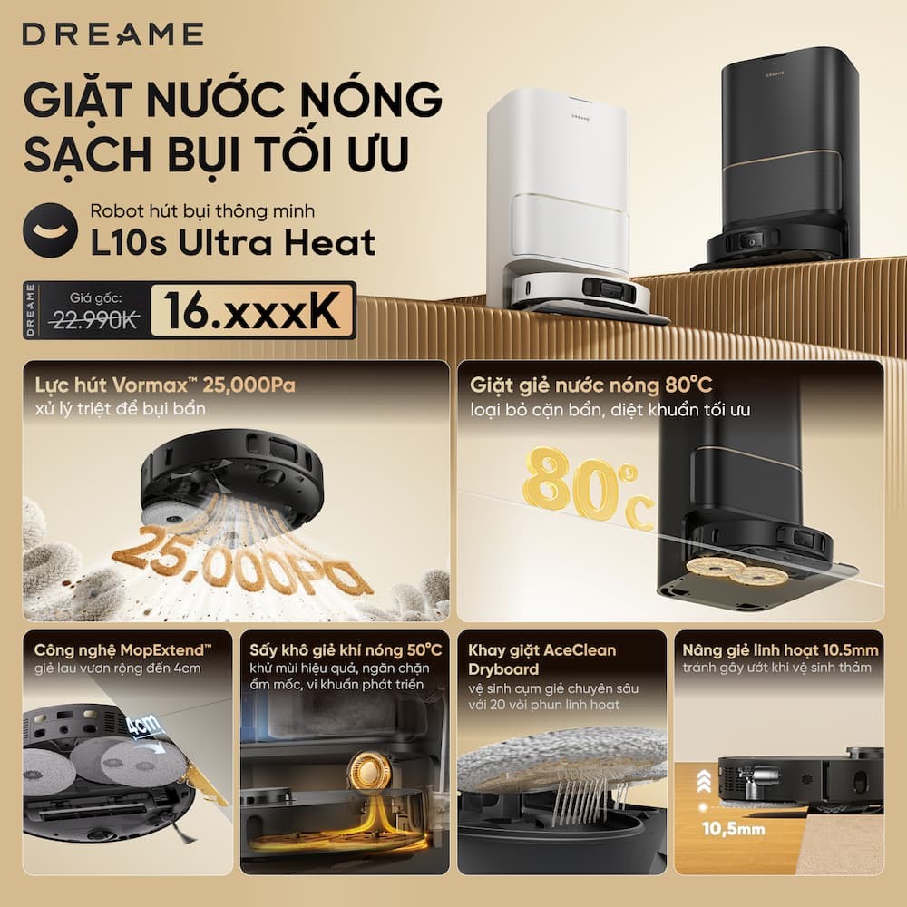 Robot hút bụi lau nhà Dreame L10s Ultra Heat 2