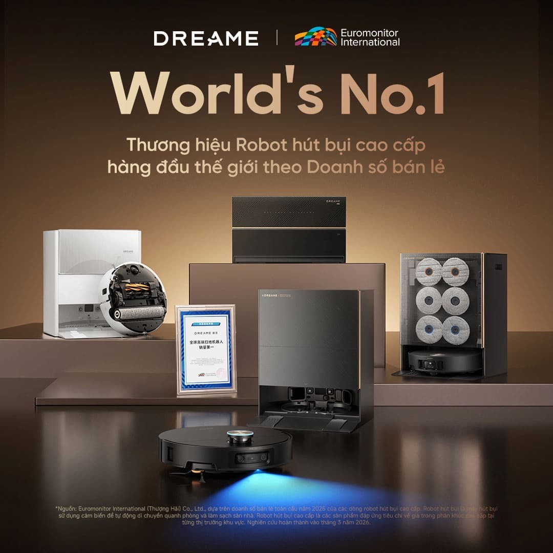 WORLD'S NO.1: THƯƠNG HIỆU ROBOT HÚT BỤI CAO CẤP SỐ 1 THẾ GIỚI