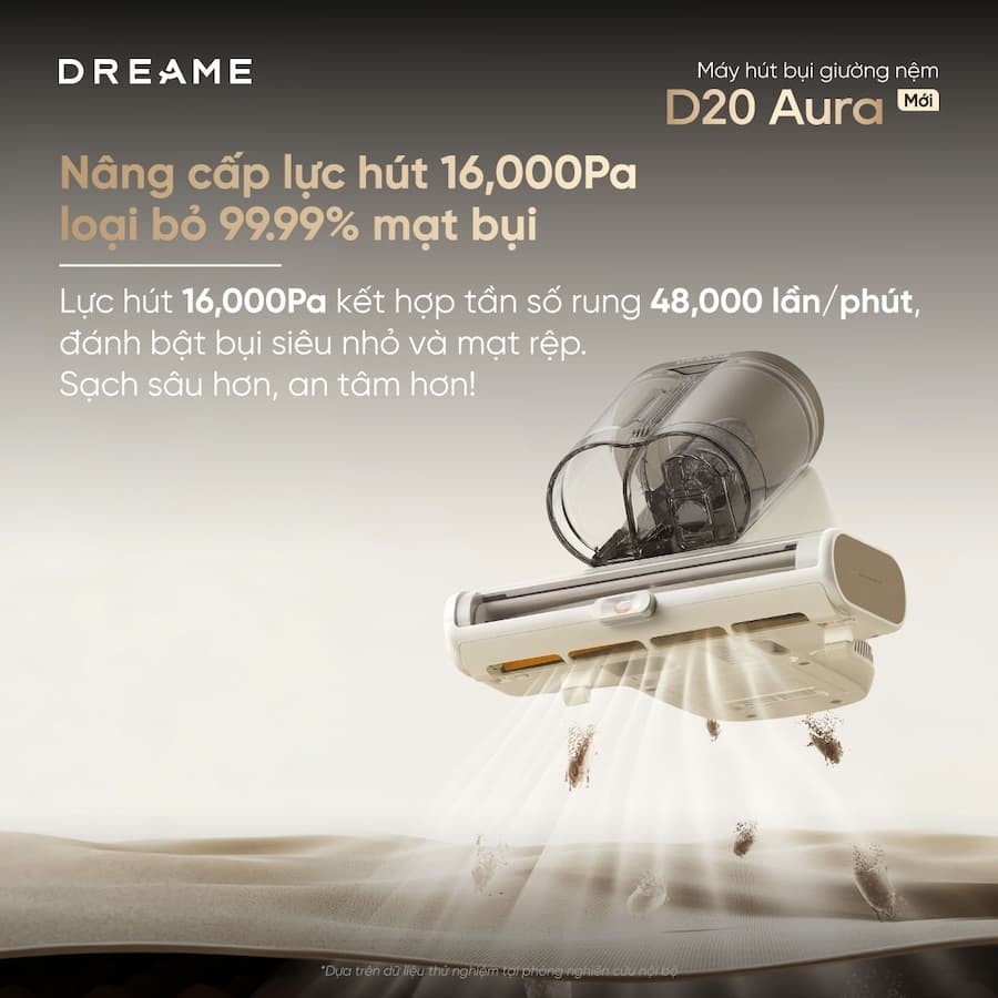 Máy hút bụi giường nệm Dreame D20 Aura 2