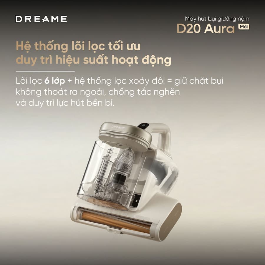 Máy hút bụi giường nệm Dreame D20 Aura 7