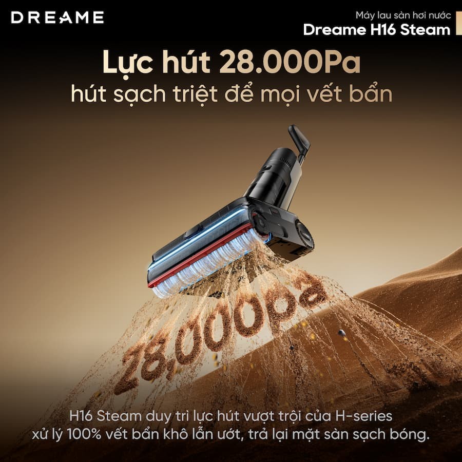 Máy hút bụi khô và ướt Dreame H16 Steam 5
