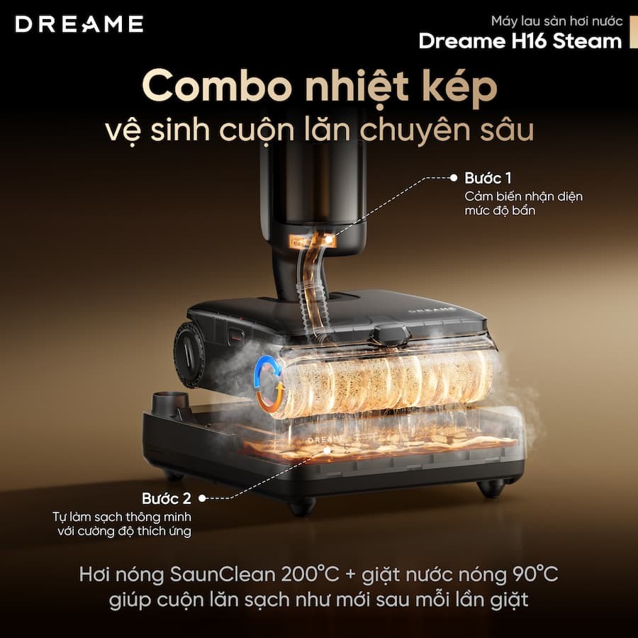 Máy hút bụi khô và ướt Dreame H16 Steam 3