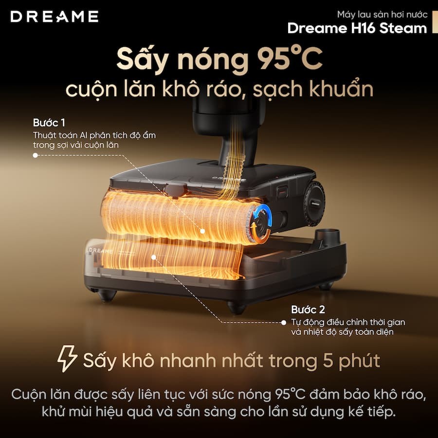 Máy hút bụi khô và ướt Dreame H16 Steam 4
