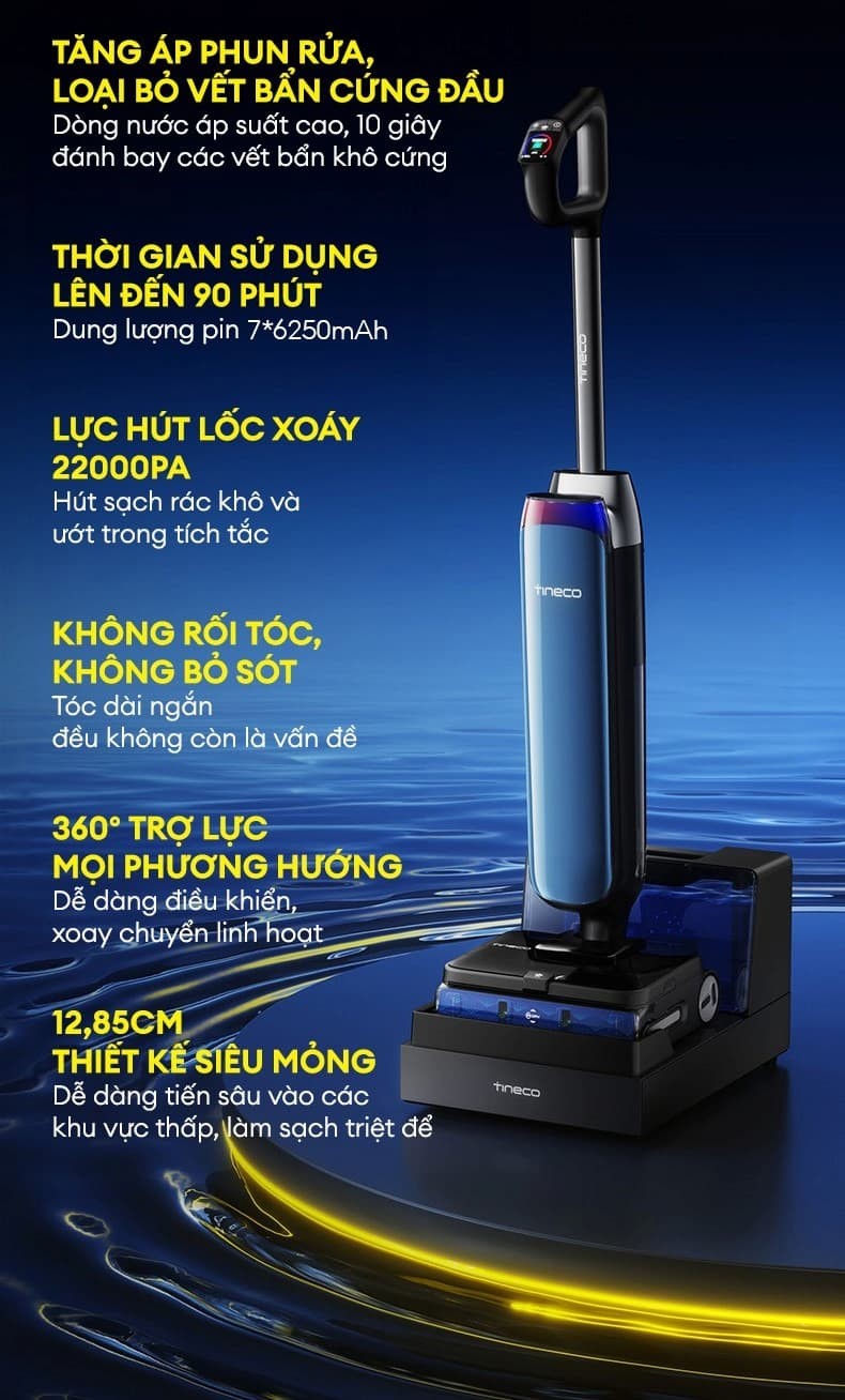 Tineco FLOOR ONE STATION S9 Artist - Lau sàn bằng nước nóng 3