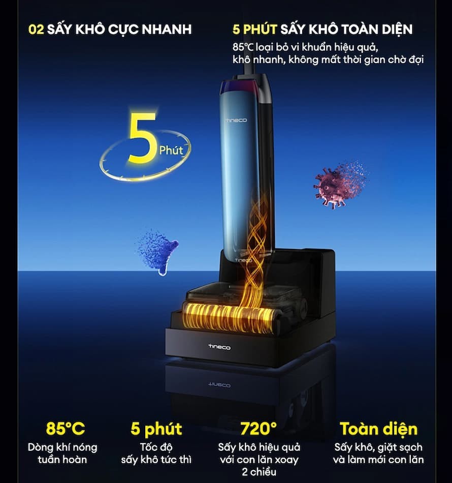 Tineco FLOOR ONE STATION S9 Artist - Lau sàn bằng nước nóng 4