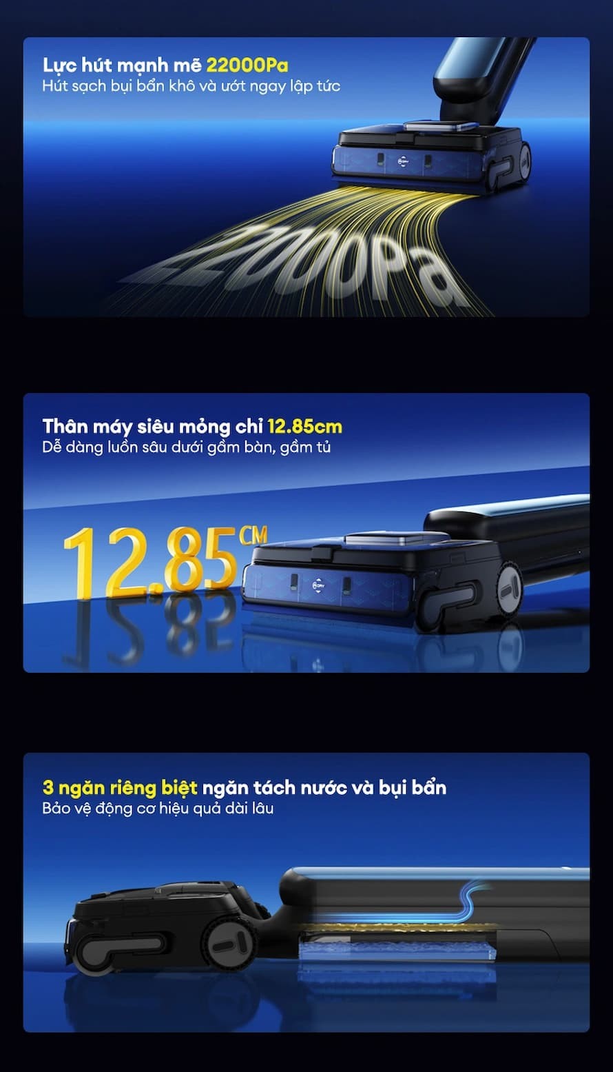 Tineco FLOOR ONE STATION S9 Artist - Lau sàn bằng nước nóng 7