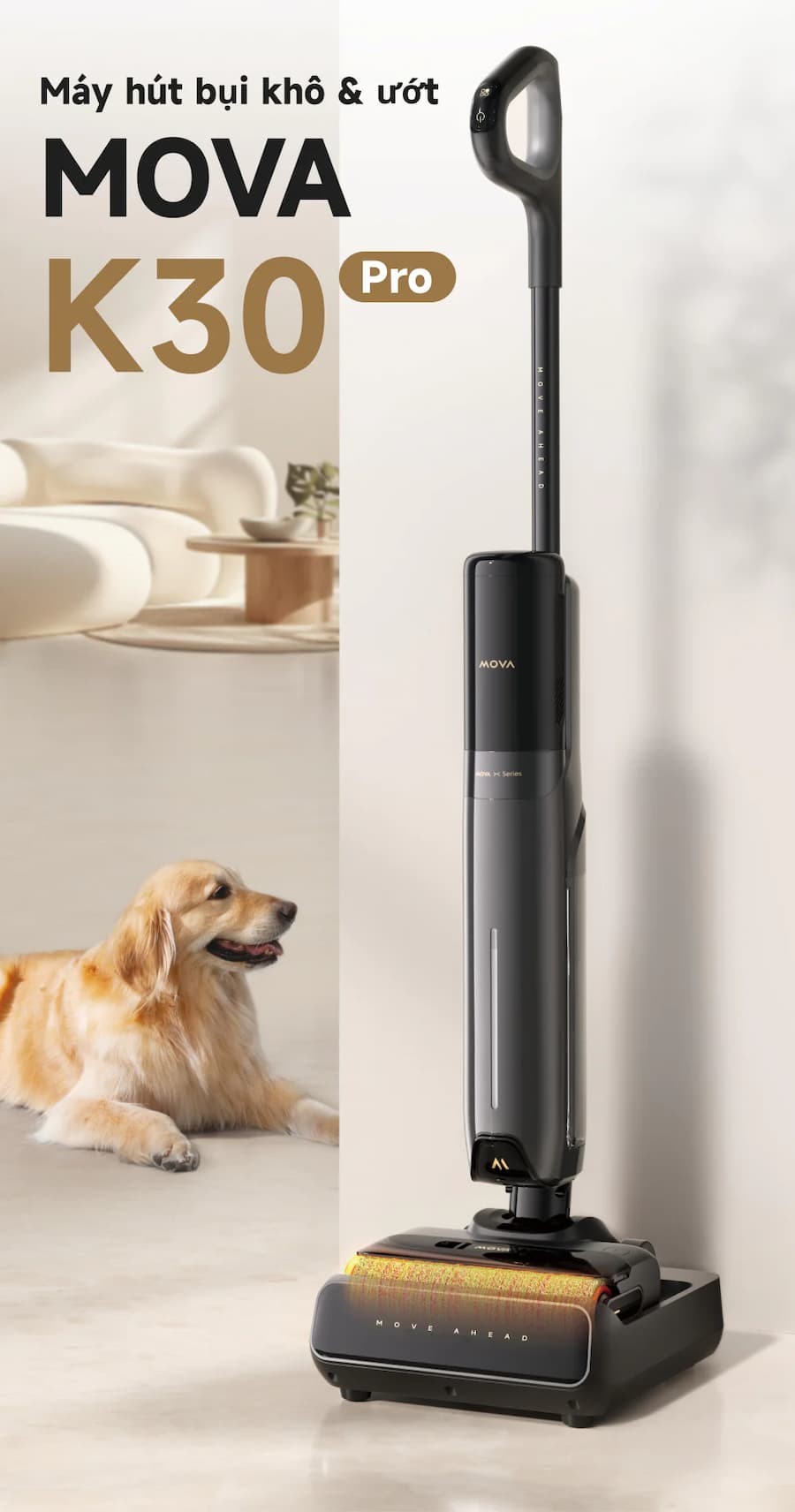 Máy hút bụi lau nhà khô và ướt Mova K30 Pro
