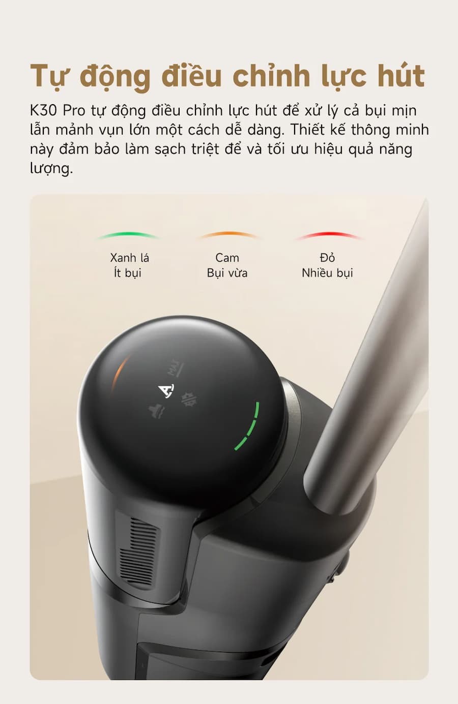 Tính năng nổi bật Máy hút bụi lau nhà khô và ướt Mova K30 Pro