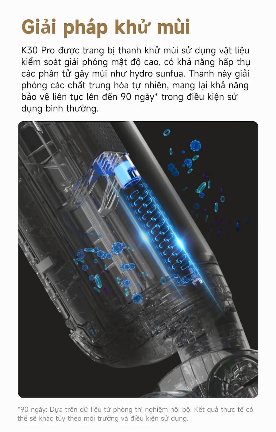 Tính năng nổi bật Máy hút bụi lau nhà khô và ướt Mova K30 Pro