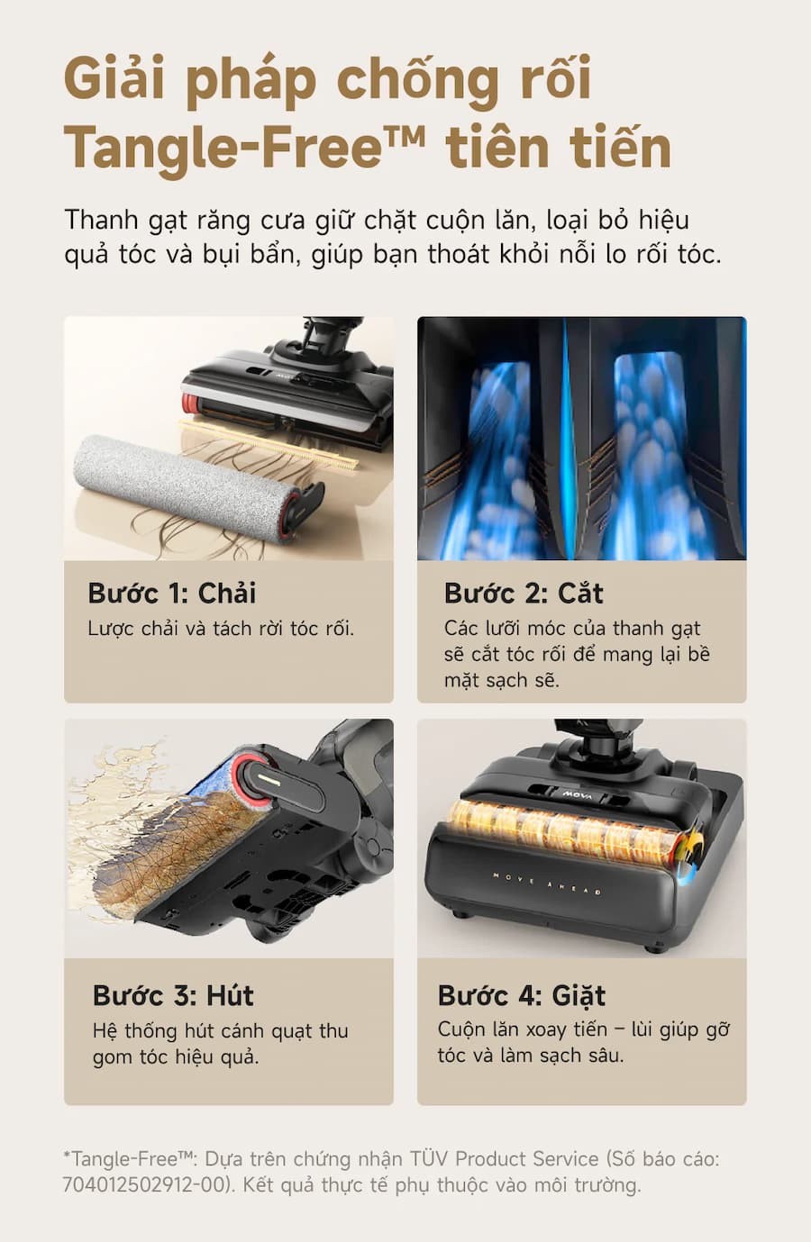 Tính năng nổi bật Máy hút bụi lau nhà khô và ướt Mova K30 Pro