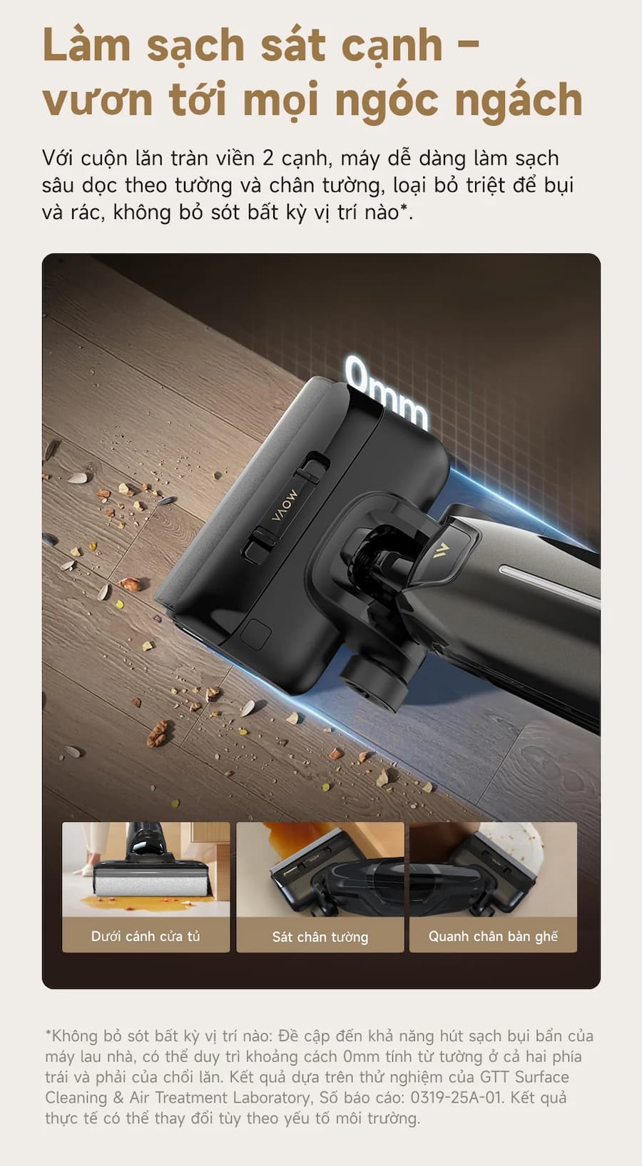Tính năng nổi bật Máy hút bụi lau nhà khô và ướt Mova K30 Pro
