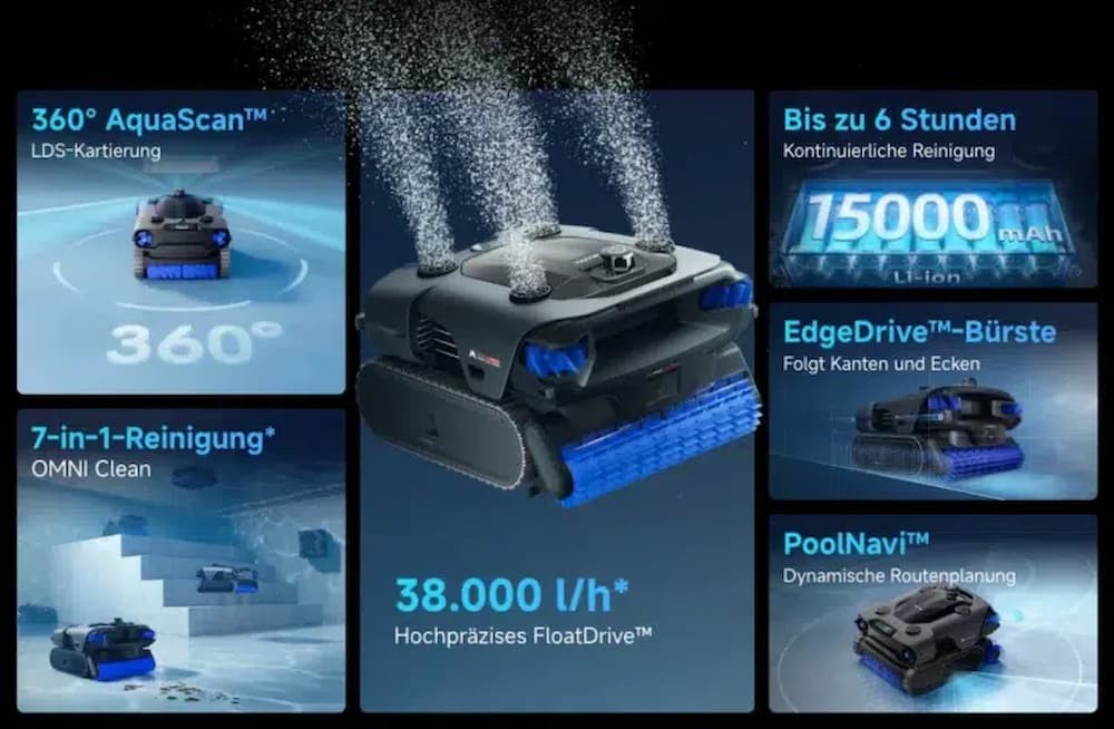 MOVA Rover X10: Robot vệ sinh hồ bơi với 7 chức năng làm sạch, nay đã có mặt trên thị trường.