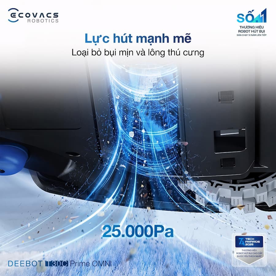 Vì sao chọn Robot hút bụi lau nhà Ecovacs Deebot T30C Prime Omni?