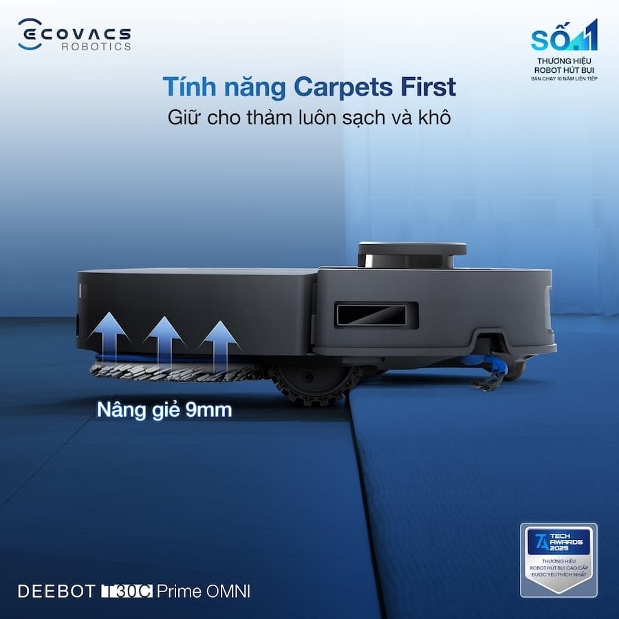 Tính năng Carpets First giữ cho thảm luôn sạch và khô