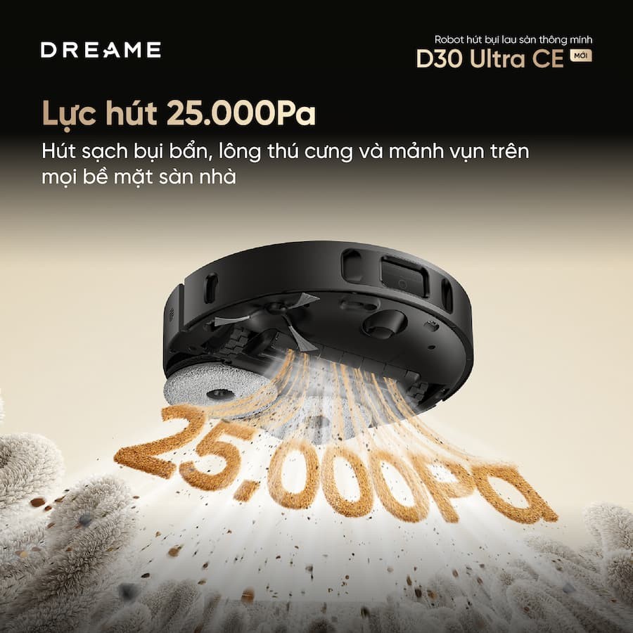 Robot hút bụi lau sàn Dreame D30 Ultra CE 4