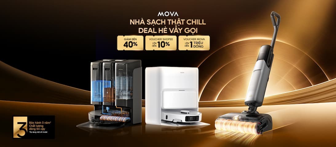 ROBOT HÚT BỤI LAU SÀN MOVA | GIÁ HỢP LÝ - SẠCH VỪA Ý