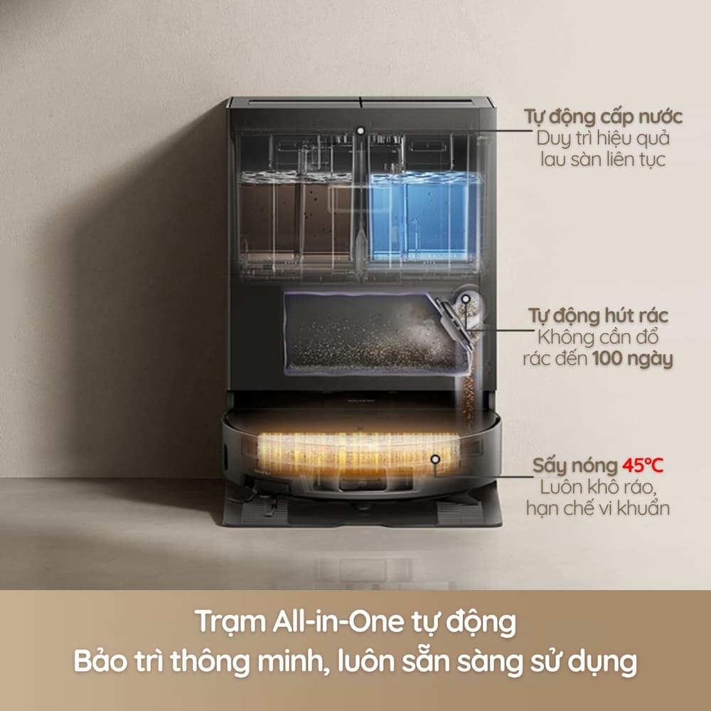 Robot hút bụi lau sàn MOVA S70 Roller 3