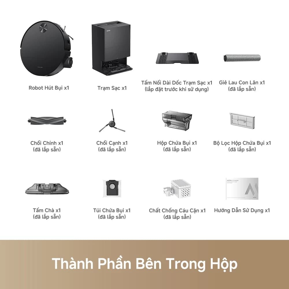 Robot hút bụi lau sàn MOVA S70 Roller 10