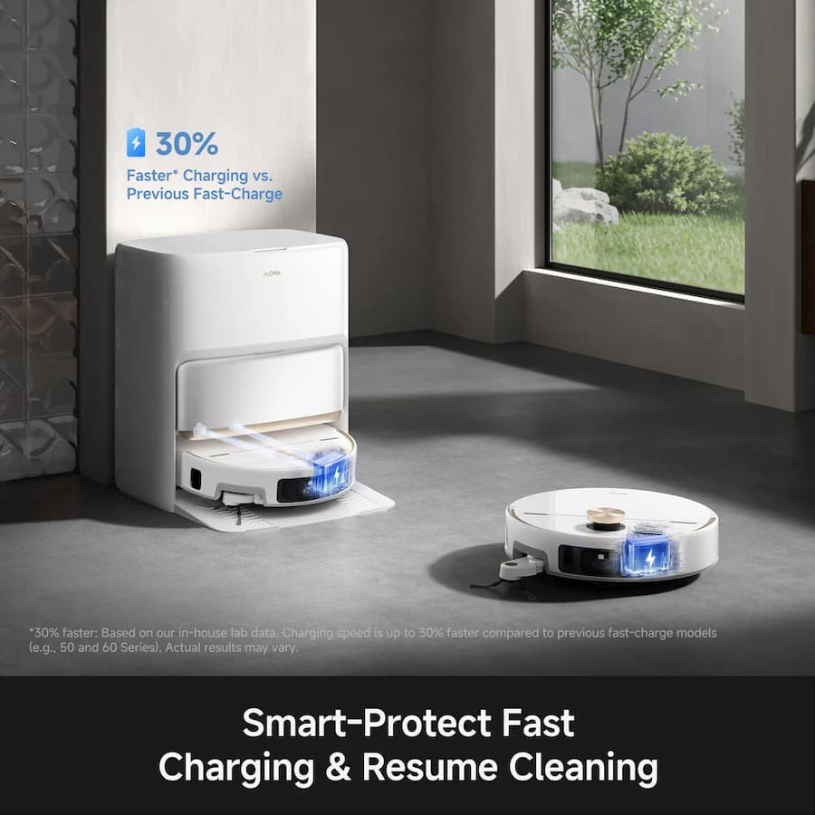 Robot hút bụi lau nhà MOVA V70 Ultra Complete Giặt giẻ nước nóng 100°C & Sấy khô khí nóng