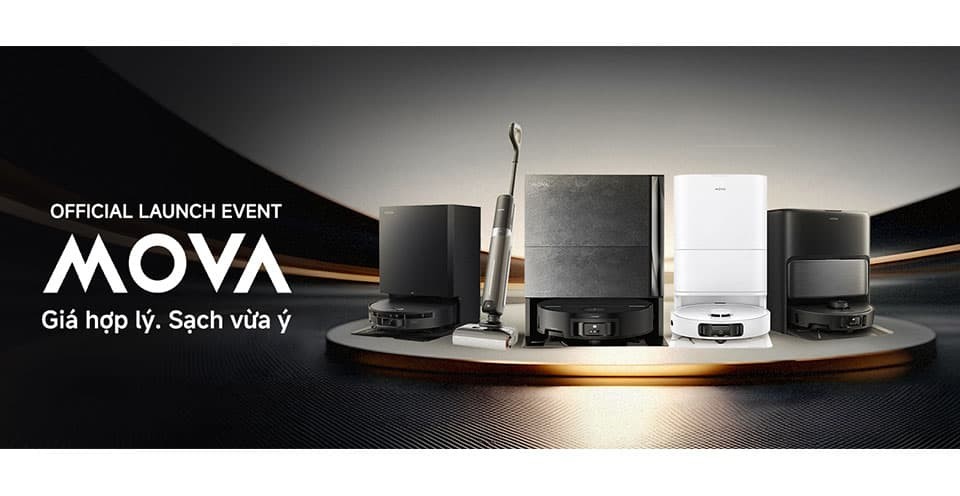 Robot hút bụi lau sàn Mova