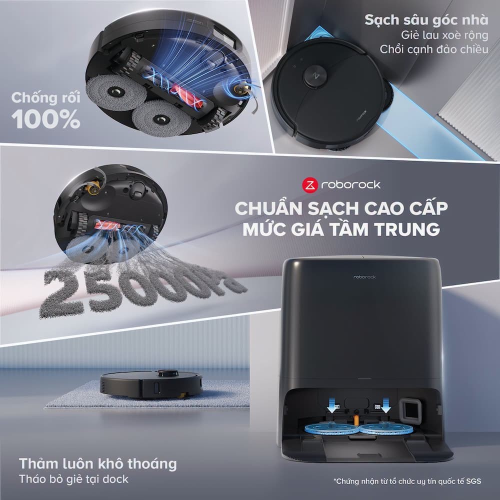 Robot hút bụi lau nhà Roborock Qrevo 2 Pro
