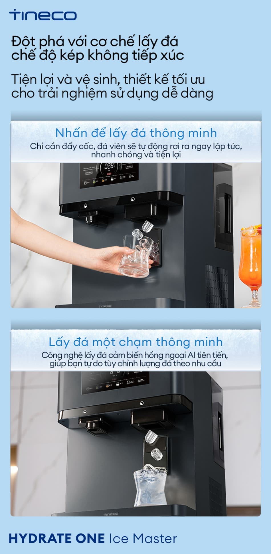 TINECO HYDRATE ONE ICE MASTER: THIẾT KẾ TINH TẾ - HÀI HÒA MỌI KHÔNG GIAN