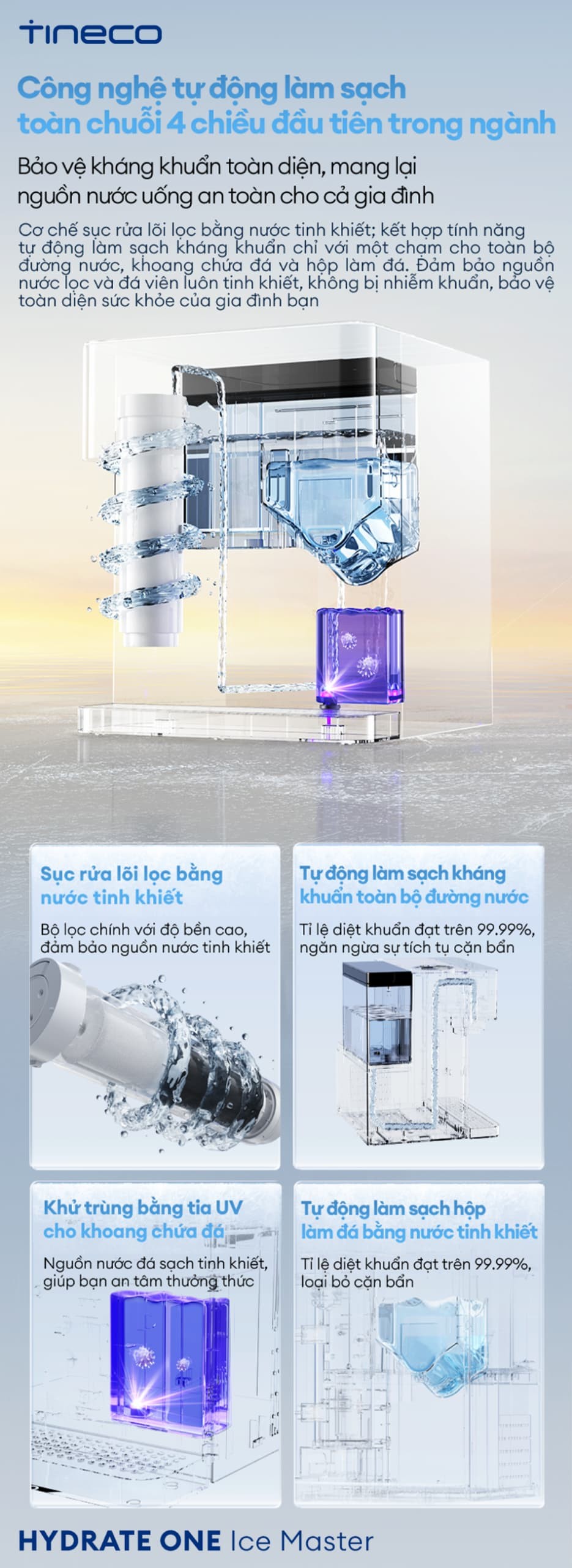 TINECO HYDRATE ONE ICE MASTER: THIẾT KẾ TINH TẾ - HÀI HÒA MỌI KHÔNG GIAN