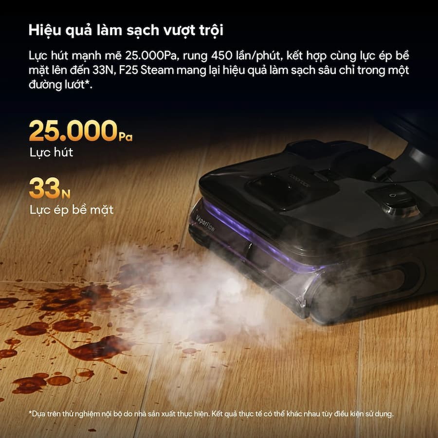 Điểm nổi bật Máy hút bụi cầm tay Roborock F25 Steam