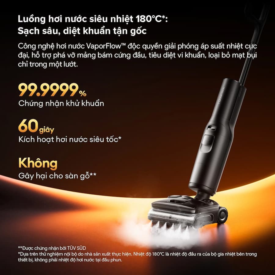 Điểm nổi bật Máy hút bụi cầm tay Roborock F25 Steam