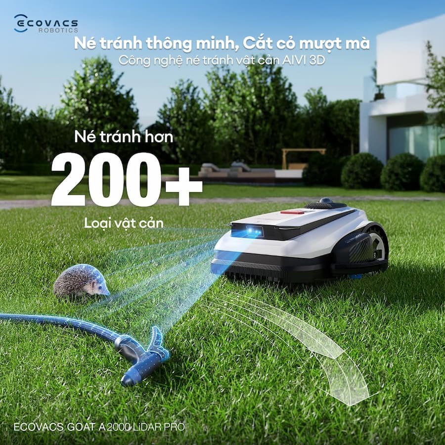 Robot cắt cỏ thông minh Ecovacs GOAT A2000 LiDAR PRO 2