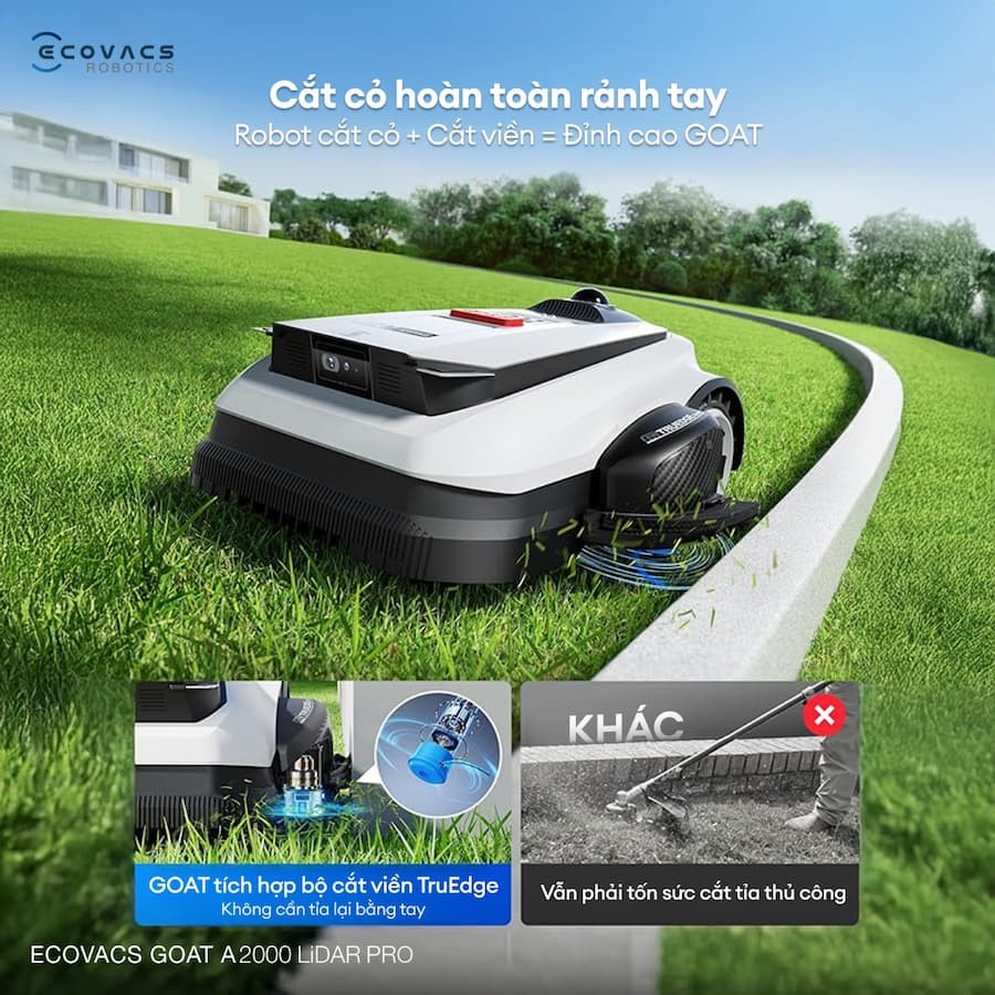 Robot cắt cỏ thông minh Ecovacs GOAT A2000 LiDAR PRO 3