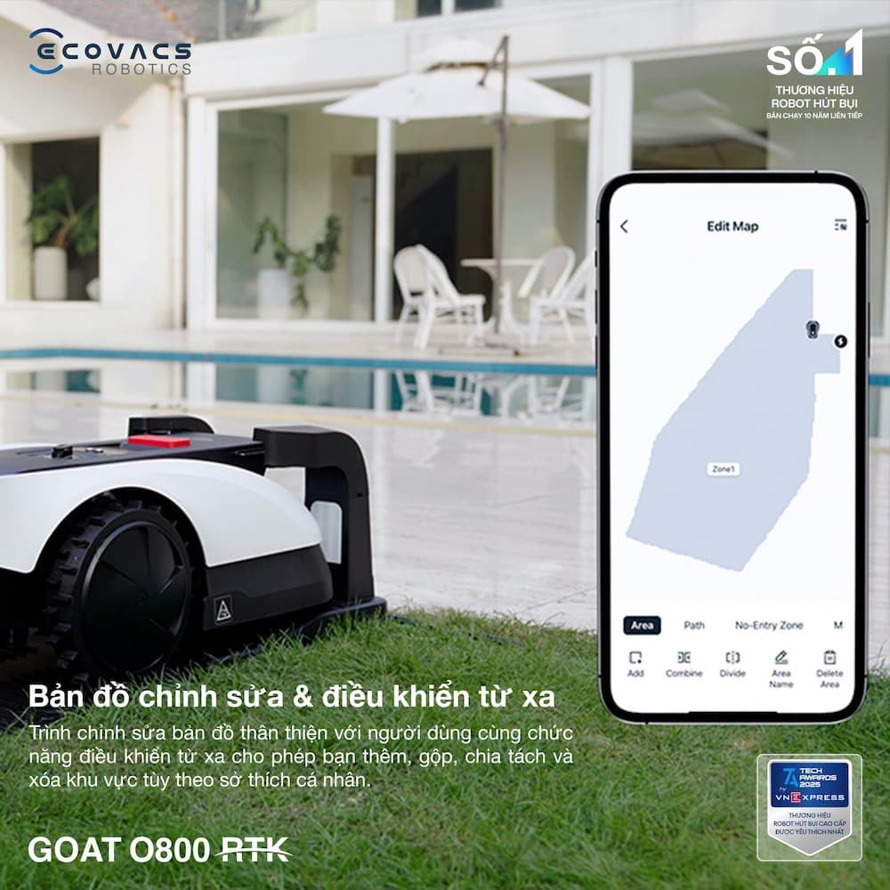 Robot cắt cỏ thông minh Ecovacs GOAT O800 RTK 6