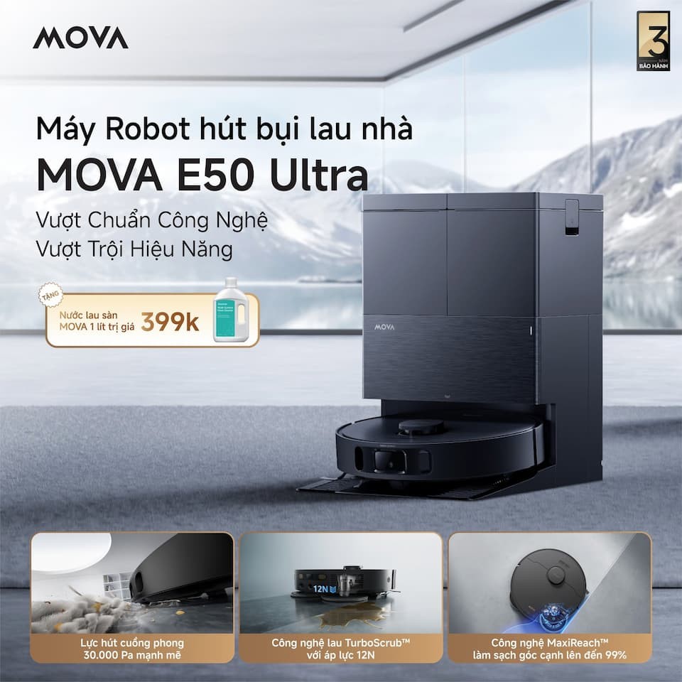 Robot hút bụi lau nhà MOVA E50 Ultra