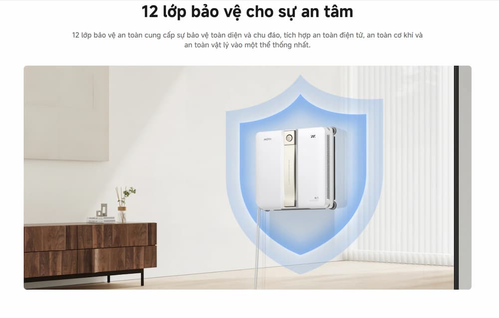 Hiệu Năng Làm Sạch Vượt Trội Robot lau kính Mova N1